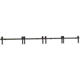  Komplet opreme za drsna vrata 366 cm jeklo črne barve, (22046543) | Shoptok.si