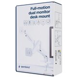 Gembird MA-DA2-06-W Podesivi dupli stoni drzac za monitor, tilt, 17-32 max.10kg White | ePonuda.com
