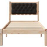  Okvir za krevet s uzglavljem Crna 80 x 200 cm tkanina | shoptok.hr
