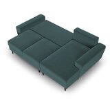 Cosmopolitan Design Petrolej zelena baršunasti sklopiva/s prostorom za odlaganje kutna garnitura (s desnim kutom/s ležaljkom) Kyoto – | shoptok.hr