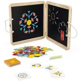 Janod otroški magnetni puzzli v lesenem kovčku geometric