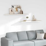  Plutajuće zidne police 2 kom hrast i bijele 120x23,5x3,8 cm MDF | shoptok.hr