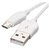 Kabel USB-A / micro USB-B, 2.0, hitro polnjenje Quick Charge, podatki, 1 m, bela | Shoptok.si