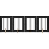  Vrata za pse s postoljem 4 pcs Crni hrast 60 x 80 cm | shoptok.hr