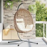  Viseća jaja stolica Svijetla krema 104 x 100 x 191 cm poliratan | shoptok.hr