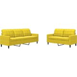vidaXL 2-dijelni set sofa s jastucima žuti baršunasti | shoptok.hr