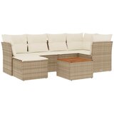  7-dijelni set vrtnih sofa od poliratana s jastucima bež | shoptok.hr