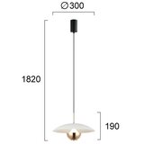  LED luster na sajli VALIA LED/9W/230V bela/zlatna | Eponuda.com