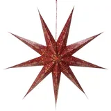 Papirnata božična zvezda, Dark Red - 110 cm