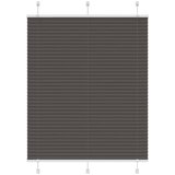 vidaXL plisirana žaluzija črna 105x100 cm širina tkanine 104,4 cm | Shoptok.si