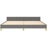  Posteljni okvir z vzglavjem temno siv 200x200 cm blago, (20906625) | Shoptok.si