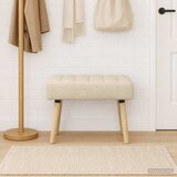  Klupa s utorima Krem 60 x 40 x 45 cm Tkanina | shoptok.hr