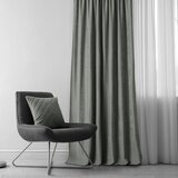 Curtain MILANA color gray style classic 10cm tab tops chenille 560x245 HOMEDE | shoptok.hr