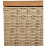 vidaXL Vrtna kutija za pohranu bež 220x50x54 cm poliratan drvo bagrema | shoptok.hr