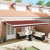 vidaXL Automatska uvlačiva tenda narančasta i smeđa 500x300 cm | shoptok.hr