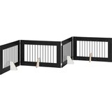  Vrata za pse s postoljem 4 pcs Crni hrast 100 x 60 cm | shoptok.hr