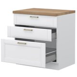Jela ELEMENT ZA KUHINJO TARA R-80-3MBOX S KOVINSKIMI PREDALI-Bela mat lak Cene