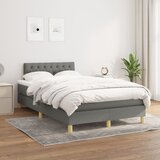  Krevet s oprugama i madracem tamnosivi 120 x 200 cm od tkanine | shoptok.hr