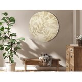  Okrugla slika - Botanical Motif with Leaves and Vines in Sand Colors 40x40 | shoptok.hr