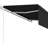 vidaXL Avtomatsko zložljiva tenda s senčilom 5x3 m antracitna | Shoptok.si