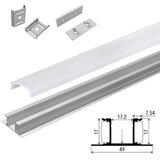  Set aluminijumski zidni profil za dve LED trake 2m 17x49 mm Cene