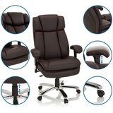 MID.YOU PISARNIŠKI STOL tekstil temno rjava | Shoptok.si