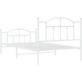 Metalni okvir kreveta uzglavlje i podnožje bijeli 100x200 cm | shoptok.hr