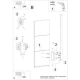  Stenska svetilka LAHTI L bela 3000K, (21347405) | Shoptok.si