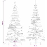  Drveno božićno drvce KOTKA 240 cm Masivna borovina - 240 cm Tamno smeđa završna obrada | shoptok.hr