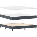  s opruga kutije Tamno siva 200 x 180 cm Baršun | shoptok.hr
