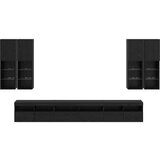  Set zidnog ormarića za TV 7 pcs Crni hrast Konstruirano drvo | shoptok.hr