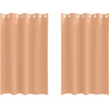 vidaXL Zavjese sa zavjesama 2 pcs Svjetlosmeđa 175 x 140 cm Poliester | shoptok.hr