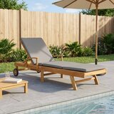  Ležaljka s jastučićem 100% poliester čvrsti teak | shoptok.hr