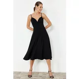 Trendyol Black Waist Opening/Skater Woven Dress