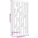  Vrtni zidni ukras 105 x 55 cm čelik COR-TEN s uzorkom bambusa Smeđa | shoptok.hr