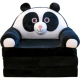 Foteljica za decu Panda B045, Crno-bela