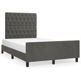 Maison Chic Posteljni okvir - Dvoposteljna postelja - Zakonska postelja brez vzmetnico temno siva 120x190 cm žamet-J13665, (21776826) | Shoptok.si