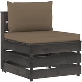  Modularna srednja sofa s jastucima od sivo impregniranog drva Tupe | shoptok.hr