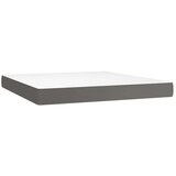 vidaXL Madrac s džepičastim oprugama sivi 180x200x20cm od umjetne kože | shoptok.hr