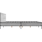  Okvir za krevet boja hrasta 200x200cm konstruirano drvo i metal Siva 200 x 200 cm | shoptok.hr