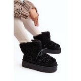 Boto Women's Lace-Up Snow Boots with Thick Sole Black Loso | Shoptok.si
