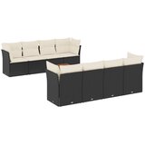  The Living Store Vrtna sedežna garnitura 9-delna z blazinami črn poli ratan - Vrtna Sedežna Garniture, (21449439) | Shoptok.si