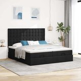  Otomanski okvir kreveta s madracima crni 180x200cm od tkanine | Eponuda.com