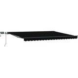  Skrovita tenda S LED lampica Crna 400 ×300 cm tkanina | shoptok.hr