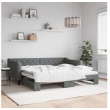 vidaXL Izvlečna dnevna postelja temno siva 90x190 cm blago Cene