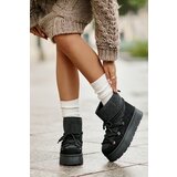 PM1 Snow Boots With Lacing On Platform Black Mavora Cijene