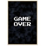  Slika - Pixel Game Over 60x90 U prirodnom drvenom okviru | shoptok.hr