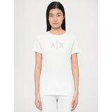 Armani Exchange Majica srebrna / transparentna / bela | Shoptok.si