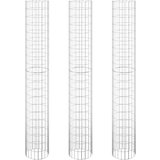 Furnova Okrogle visoke grede gabion 3 kosi pocinkano jeklo Ø30x200 cm, (21922202) | Shoptok.si