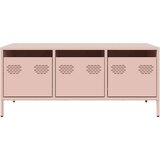 vidaXL Klubska mizica roza 101,5x50x43,5 cm valjano jeklo | Shoptok.si